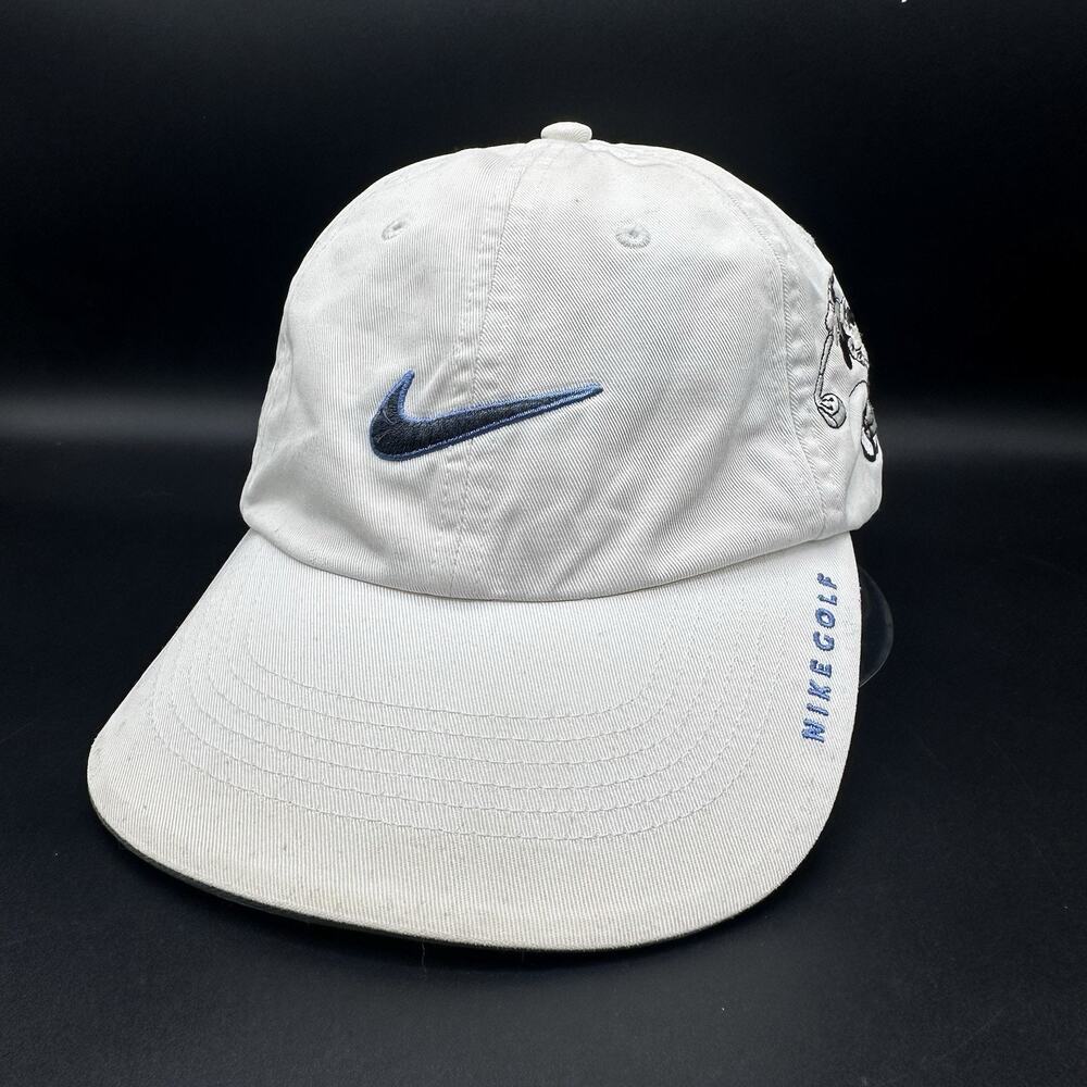 Nike Golf x Disney White Adjustable Hat Cap Mickey Mouse Authentic Swoosh RARE